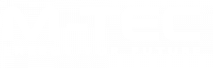 Un logo M-TEC bianco su sfondo trasparente